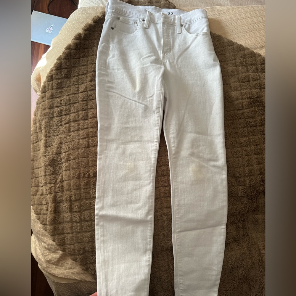 J.Crew Toothpick white jeans size 27
